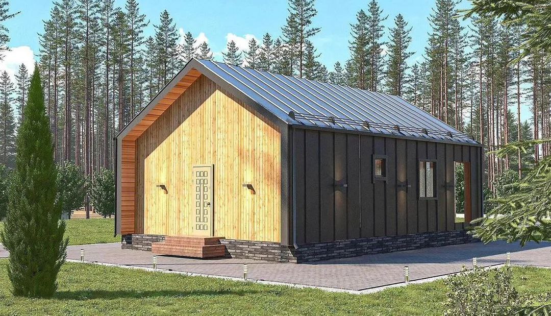 Каркасный дом Лесная гавань 78.2 м² - фото 4