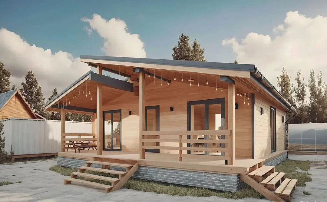 Каркасный дом Каркасный дом в стиле шале 72 м² - фото 3